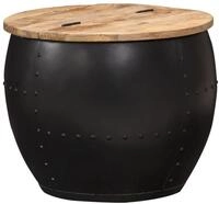 vidaXL Couchtisch Couchtisch Rund 53&times;43 cm Massivholz (1-St)