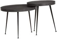 vidaXL Couchtisch Couchtisch 2 Stk. Schwarz Holzwerkstoff (2-St)