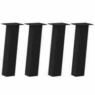 vidaXL Tischbein Couchtischbeine 4 Stk. Schwarz 30 cm Stahl