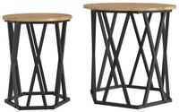 vidaXL Couchtisch 50 x 50 x 50 cm Beistelltische 2er Set Artisan Eiche...