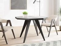 WFL GROUP Esstisch Diamond Black ausziehbar achteckig loft mit schwarzen...