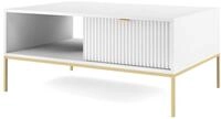 Selsey Couchtisch VELLORE, mit geriffelter Front, Schublade & offenes Fach,