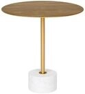 House Nordic Beistelltisch in Messing, Marmor - 51x52x51cm (BxHxT)