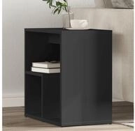vidaXL Bartisch, Beistelltische 2 Stk. Schwarz 50x30x50 cm Holzwerkstoff