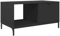 vidaXL Couchtisch Couchtisch Schwarz Eichen-Optik 90 x 49 x 46 cm Holzwerkstoff