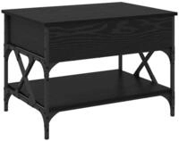 vidaXL Couchtisch Couchtisch Schwarz Eichen-Optik 70x50x50cm Holzwerkstoff...