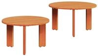 vidaXL Couchtisch Couchtisch 2 pcs Wachsbraun Massivholz Kiefer (2-St)