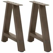 vidaXL Tischbein, Couchtischbeine A-Form 2 Stk. 38x(42-43) cm Stahl