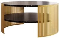 MIRJAN24 Couchtisch Fikoli Gold, Beine und Seiten aus Stahl, gold...