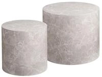 House Nordic Couchtisch Nuuk Couchtisch Set mit 2 Marmor Dekor beige. (2-St)