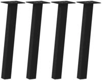 vidaXL Tischbein Couchtischbeine 4 Stk. Schwarz 42 cm Stahl