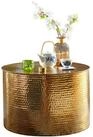 FINEBUY Couchtisch SuVa12257_1 &Oslash; 61 cm Wohnzimmertisch Sofatisch Hammerschlag