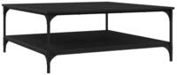 vidaXL Nachttisch Couchtisch Schwarz Eichen-Optik 100 x 100 x 40 cm...