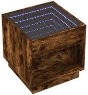 vidaXL Couchtisch Couchtisch mit Infinity-LED R&auml;uchereiche 50x50x50 cm (1-St)