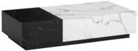 Wohnling Couchtisch WL7.144 Wei&szlig; 120 cm Marmoroptik Wohnzimmertisch Sofatisch