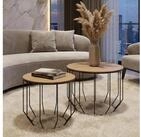 MCW Couchtisch MCW-P58, Industrial-Design, Tischplatte mit sch&ouml;ner Struktur
