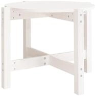 vidaXL Couchtisch Couchtisch Wei&szlig; &Oslash; 62,5x45 cm Massivholz Kiefer (1-St)