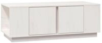 vidaXL Couchtisch Couchtisch Wei&szlig; 110x50x40 cm Massivholz Kiefer (1-St)