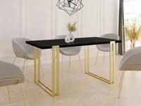 WFL GROUP Esstisch Stella ausziehbar rechteckig loft mit goldenen Metallbeinen...