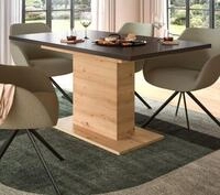 Inn.Furn S&auml;ulen-Esstisch Home-X (Esszimmertisch in Eiche Artisan und grau,
