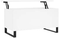 vidaXL Ablagetisch, Couchtisch Wei&szlig; 90x44,5x45 cm Holzwerkstoff