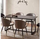 FINEBUY Esstisch FB105304 Esszimmertisch K&uuml;chentisch 120 cm Marmor Optik...