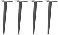 vidaXL Tischbein Couchtischbeine Konische Form 4 Stk. Anthrazit 42-43 cm Stahl