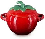 LE CREUSET Auflaufform Mini-Cocotte Erdbeere rund kirschrot, Steinzeug