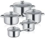 Berndes Topf-Set Kochtopfset 5-teilig cm, Edelstahl, poliert - New Roma,...