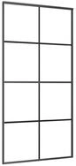 vidaXL Schiebet&uuml;r, Zimmert&uuml;r Schwarz 102,5x205 cm ESG-Glas und Aluminium