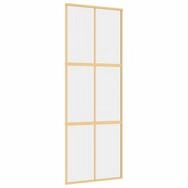 vidaXL Haust&uuml;r Schiebet&uuml;r Golden 76x205 cm ESG-Klarglas und Aluminium (1-St)