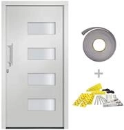 vidaXL Haust&uuml;r Haust&uuml;r Aluminium und PVC Wei&szlig; 100x210 cm (1-St)