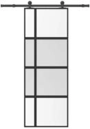 vidaXL Haust&uuml;r Schiebet&uuml;r mit Beschlag 76x205 cm Hartglas & Aluminium (1-St)
