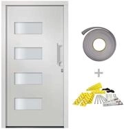 vidaXL Haust&uuml;r Haust&uuml;r Aluminium und PVC Wei&szlig; 100x200 cm (1-St)