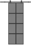 vidaXL Haust&uuml;r Schiebet&uuml;r mit Beschlag 76x205 cm Hartglas & Aluminium (1-St)