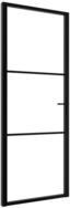 vidaXL Haust&uuml;r Innent&uuml;r ESG Glas und Aluminium 76x201,5 cm Schwarz (1-St)