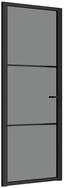 vidaXL Haust&uuml;r Innent&uuml;r 76x201,5 cm Schwarz ESG-Glas und Aluminium (1-St)