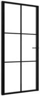 vidaXL Zimmert&uuml;r, Innent&uuml;r ESG Glas und Aluminium 102,5x201,5 cm Schwarz