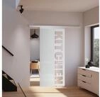 inova wohnen Glasschiebet&uuml;r Glas KITCHEN Schriftzug Gr&ouml;&szlig;enauswahl (Komplett Set),