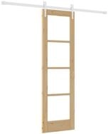 vidaXL Haust&uuml;r Schiebet&uuml;r Natur 61 x 198,5 cm Massivholz Kiefer und Glas...