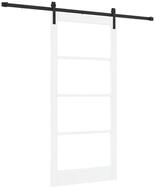 vidaXL Haust&uuml;r Schiebet&uuml;r ORKDAL Wei&szlig; 93 x 202 cm Massivholz Kiefer und Glas