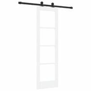 vidaXL Haust&uuml;r Schiebet&uuml;r ORKDAL Wei&szlig; 61 x 198,5 cm Massivholz Kiefer und...