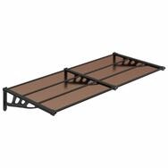 vidaXL Markise T&uuml;rvordach Schwarz 152,5x90 cm Polycarbonat (1-St)