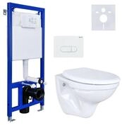 Belvit Tiefsp&uuml;l-WC Komplett Set WC Vorwandelement Sp&uuml;lkasten H&auml;nge WC,