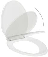 vidaXL WC-Sitz, Toilettensitz mit Absenkautomatik und Quick-Release-Design Wei&szlig;