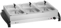 Royal Catering Warmhalteplatte Buffetw&auml;rmer 3 x 2L GN3 Beh&auml;lter Heizplatte