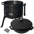 Grillpeter Holzkohlegrill Utschak Nurlan &Oslash;50 cm Kazan 22L aus Gusseisen mit...