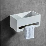 Bernstein Waschtisch BA2105 35,5cm Wei&szlig; matt, G&auml;ste-WC Waschbecken Ablage links