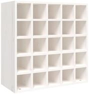 vidaXL Barschrank Weinschrank Wei&szlig; 56 x 25 x 56 cm Massivholz Kiefer (1-St)