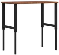 vidaXL Werkbank Werkbank Dunkelbraun 100x60x(71,5-98) cm Massivholz Eiche,...
